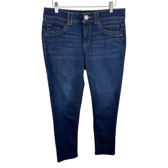 Democracy "Ab"technology Dark Wash Mid Rise Cropped Skinny Jeans Size 8 - Picture 1 of 6